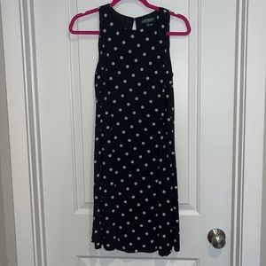 Polka dotted shift dress